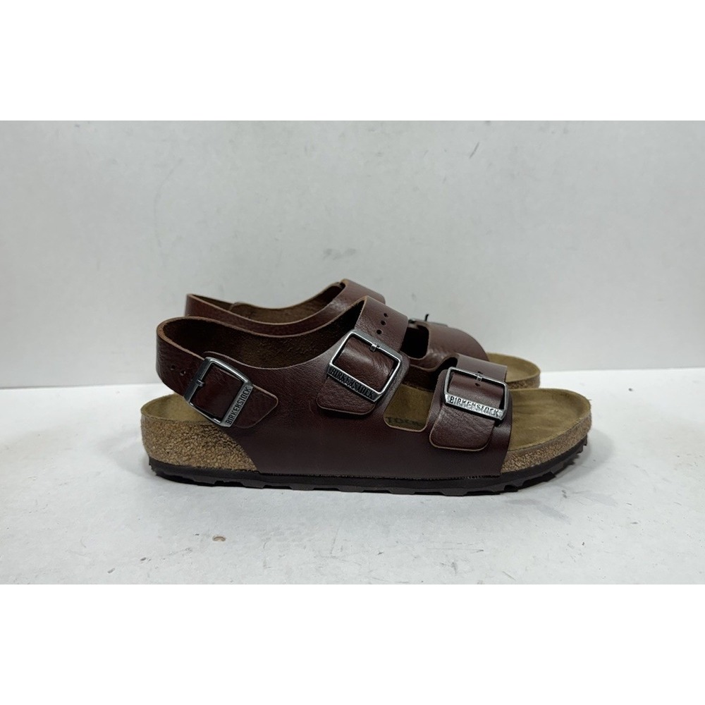 Birkenstock Milano Slingback Footbed Sandals Womens Size 10 / 41 Brown Leather